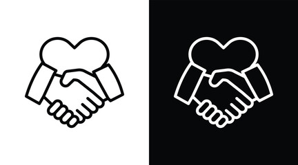 trust Two-tone version in black and white background