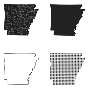 vector illustration of Arkansas map
