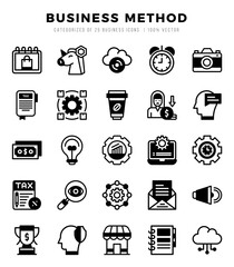 Business Method icons set. Vector illustration.