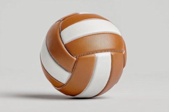 High-quality leather volleyball for competitive play and practice in indoor or outdoor sports environments, designed for enhancing athletic performance and teamwork