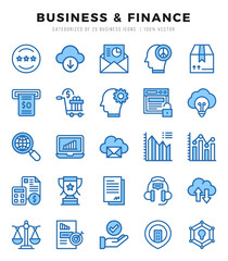 Set of Business & Finance icons. Vector Illustration.