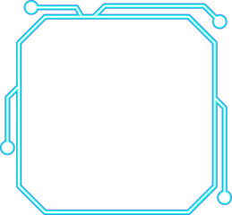 Neon Futuristic Technology Frame