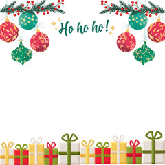 christmas frame card ho ho ho