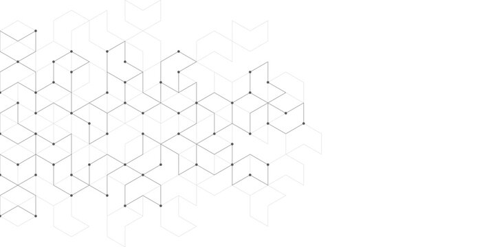 Abstract vector background with simple geometric figures and dots. Graphic design element and polygonal shape pattern