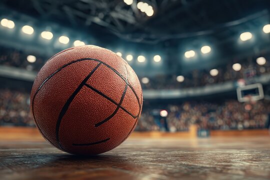Excitement builds as basketball teams compete in playoff games during March in a packed arena