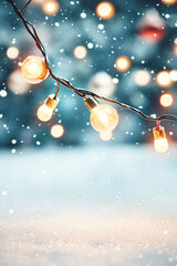 Whimsical Xmas lights glowing in soft festive colors, perfect for web, blog, flyer and banner designs, adding a magical holiday ambience to creative seasonal visuals.