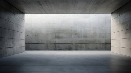abstract modern architecture background, empty concrete room with light from windowtile floor architecture background

