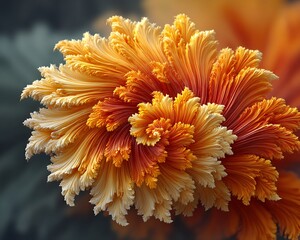 The warmth of laughter as orange and yellow spirals pulsing with rhythmic light