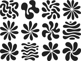 Abstract organic shapes set