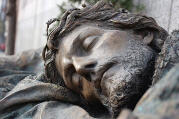 Homeless Jesus statue in Madrid Spain showcases powerful realism and evokes reflection on compassion and empathy for the marginalized in society