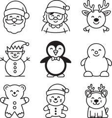 Black and White Geometric Heart Vector Collection Striped Dotted and Solid Love Symbols Set