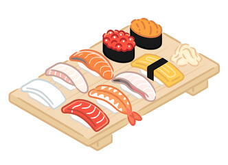 お寿司のベクターイラスト