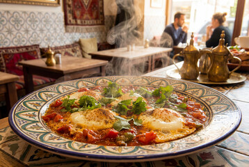 Shakshuka is a Middle Eastern dish that is delicious and aromatic.