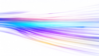 Abstract neon speed lines cross over a dark space. Glowing motion trails follow each line dynamically. Transparent PNG futuristic illustration.