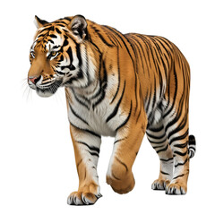Obraz premium Majestic tiger walking forward with intense gaze