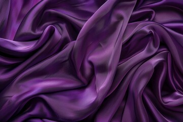 Obraz premium Smooth, elegant waves of purple silk fabric create a luxurious and textured background