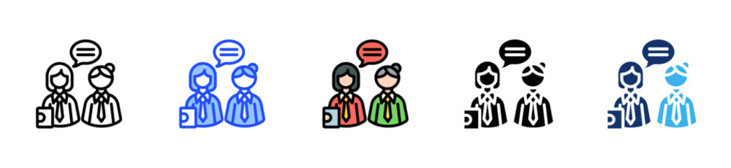 Career Coaching Icon Collection With Multiple Styles