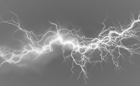 Stormy sky PNG. Electric lightning forks across clouds at night. Use as a transparent overlay to intensify weather scenes. - Powered by Adobe