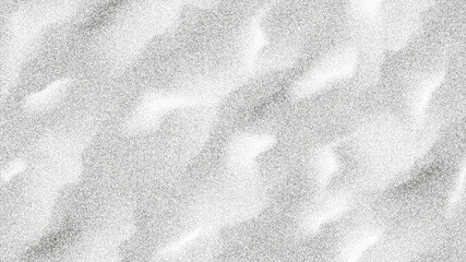 Abstract dotted grain gradient sand or snow desert texture. Top view on vector sand dunes or snowdrifts with trendy black stipple texture. Rough noisy sand or snow dotted background. Gritty pattern.