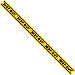 Security Barrier Tape with Repeated 'Keep Out' Message
