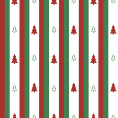 Christmas geometric seamless pattern with pine tree for wrapping paper, background, wallpaper. 