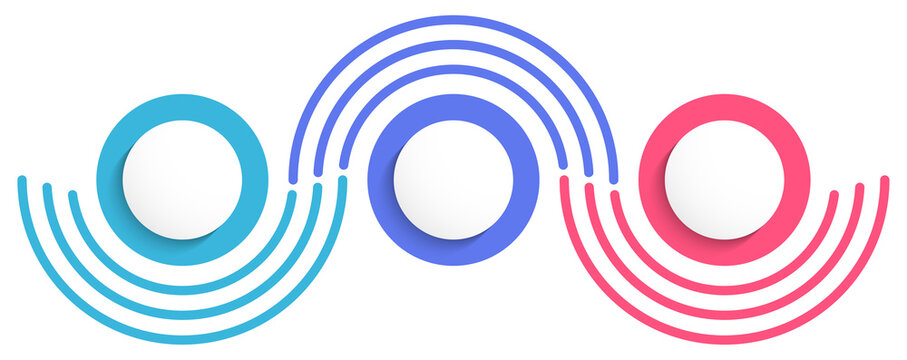 Infographic template with three options or steps