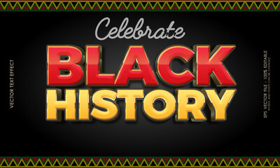 Editable text effects for a black history tribute