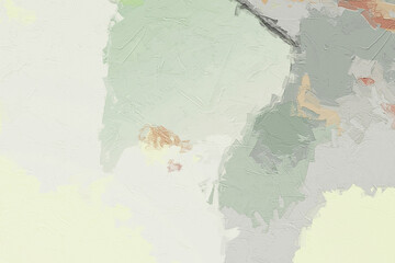 Naklejka premium Various oil paintings, flowers, children, chrysanthemums, landscapes, villages, rural areas, plowing cows, figures, cranes, roses, peonies, waterfalls, lakes, sailboats