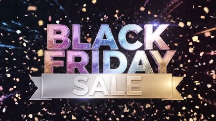 Get ready for Black Friday deals with this dynamic promotional video featuring colorful, exploding text animation and a modern, energetic vibe