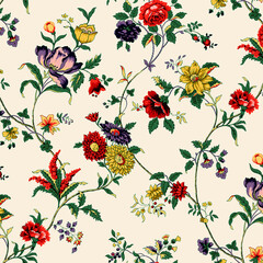 seamless pattern with flowers