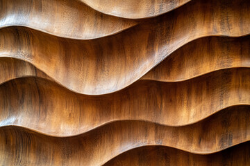 Carved patterns surface design creating wooden abstract art for relief structure, adding touch vintage, while offering warmth and organic, nature inspired design.