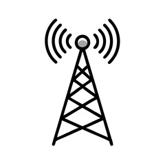 communication tower with radio