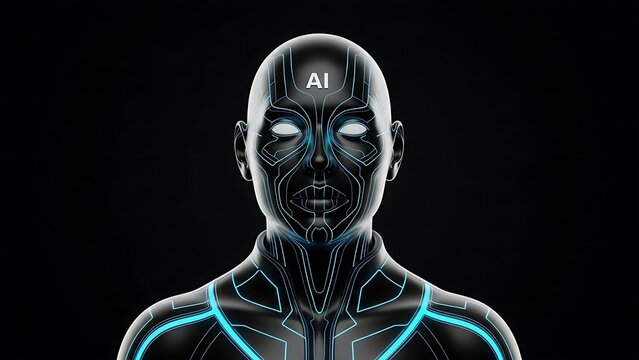 Exploring the Future of Artificial Intelligence A Digital Human Face Representing Advanced Technology and Innovation