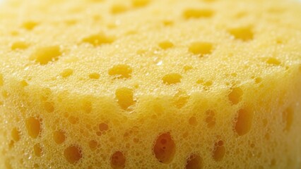 Close Up View of a Yellow Porous Sponge Texture