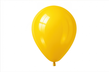 Yellow party balloon floating celebrating happiness