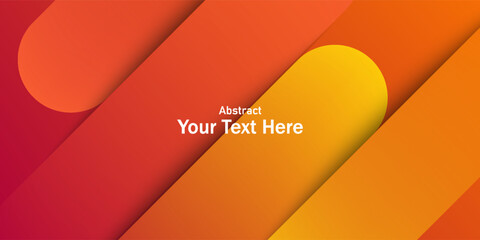 Dynamic abstract fluid geometric colorful gradient orange shape background.