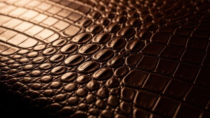 Exotic Reptile Skin Pattern in Rich Brown Hue