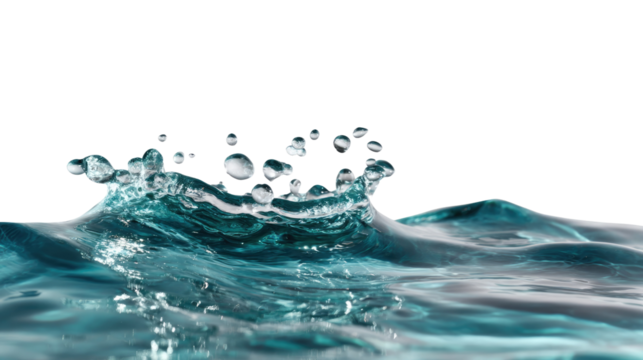 Water Crown in Motion: A captivating display of a water crown rising, capturing the fluidity and dynamic essence of pure aqua.