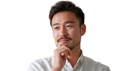 Contemplative Gaze: Portrait of a thoughtful individual, a moment of introspection with a look of serenity and focus.