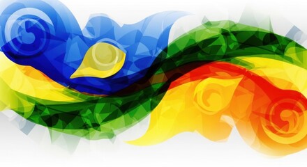 Vibrant Abstract Swirls Colorful Artistic Dynamic Background Design