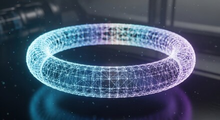 Mesmerizing futuristic light ring digital technology concept