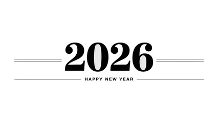 New Year's Greetings 2026: A minimalist design celebrating the dawn of the year 2026, conveying warm wishes.