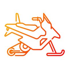 Snowmobile icon. winter, vehicle, snow, motor, transport, cold, outdoor, speed, track, adventure. Vector Icon Illustration