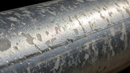 Gritty wet metal surface showing wear and water droplets