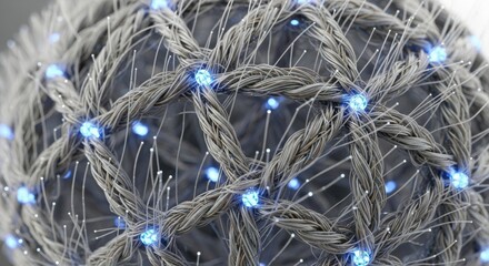 Smart Textile Sphere with Glowing Network Integration