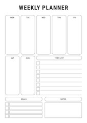 Minimal Weekly Planning Page | Goals, Habits & Productivity Layout