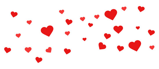 Red heart shapes on black background illustration