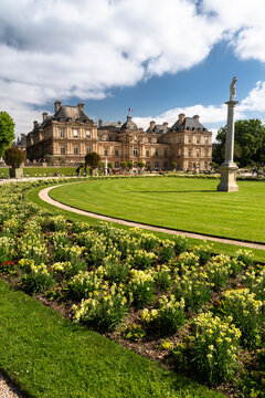 Paris France Luxembourg Palace Gardens and public park