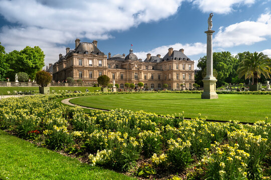 Paris France Luxembourg Palace Gardens and public park