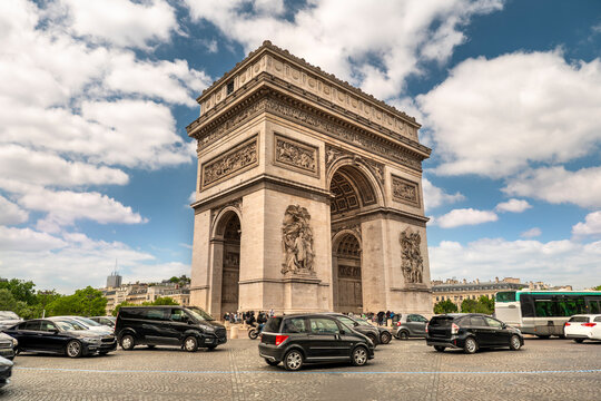 Paris France Arc de Triomphe Monument honouring Napoleon&rsquo;s Victories